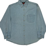 Wrangler Denim Shirt - XL Light Wash Cotton