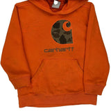 Age 8-10 Carhartt Hoodie - Small Orange Cotton