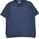 Nike Polo Shirt - XL Blue Cotton