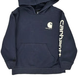 Age 8-10 Carhartt Hoodie - Small Navy Cotton