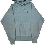 Reverse Weave Champion Hoodie - Small Blue Cotton