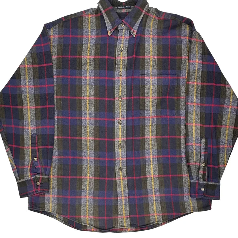 Gant Checked Flannel Shirt - Large Multicoloured Cotton