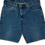 505 Levis Denim Shorts - 35W 8L Blue Cotton