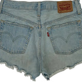 Levis Denim Shorts - 28W UK 8 Light Wash Cotton