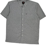 Quiksilver Checked Short Sleeve Shirt - XL Black & White Cotton