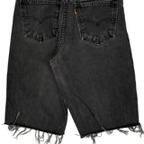 Levis Denim Shorts - 28W 10L Black Denim