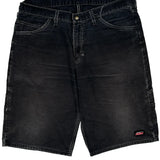Dickies Denim Shorts - 36W 10L Black Cotton