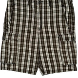 Levis Checked Cargo Shorts - 36W 10L Black & White Cotton