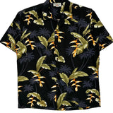 Pacific Legend Apparel Floral Hawaiian Shirt - Large Black Cotton