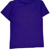Single Stitch Hanes Graphic T-Shirt - Small Purple Cotton
