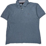 Tommy Hilfiger Polo Shirt - Large Blue Cotton