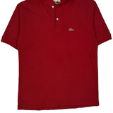Lacoste Polo Shirt - Medium Red Cotton