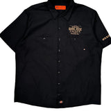 Barrel House Saloon Dickies Short Sleeve Shirt - 2XL Black Polyester Blend