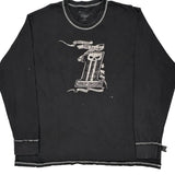 Harley Davidson Graphic Long Sleeve T-Shirt - Medium Black Cotton