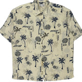 Pierre Cardin Hawaiian Shirt - XL Blue Viscose