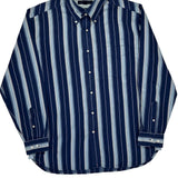 Tommy Hilfiger Striped Shirt - Large Blue Cotton
