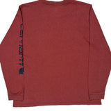 Carhartt Long Sleeve T-Shirt - XL Red Cotton