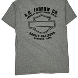 A.D. Farrow Co. Harley Davidson Graphic T-Shirt - Medium Grey Polyester Blend