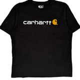 Loose Fit Carhartt Spellout T-Shirt - Large Black Cotton
