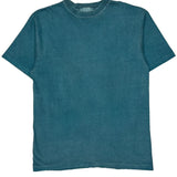 Blank Single Stitch T-Shirt - Large Blue Cotton