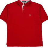 Tommy Hilfiger Polo Shirt - XL Red Cotton