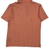 Age 10-12 Polo By Ralph Lauren Striped Polo Shirt - Medium Orange Cotton