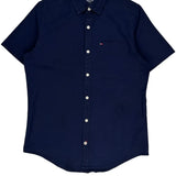 Tommy Hilfiger Slim Fit Short Sleeve Shirt - XS Navy Cotton