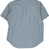 Ralph Lauren Checked Short Sleeve Shirt - Large Blue Cotton