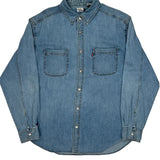 Levis Denim Shirt - Large Blue Cotton