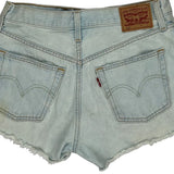 Levis Denim Shorts - 28W UK 8 Light Wash Cotton