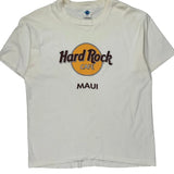 Maui Hard Rock Cafe Single Stitch T-Shirt - XL White Cotton