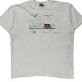 Seaside House Oneita Single Stitch T-Shirt - XL White Cotton Blend