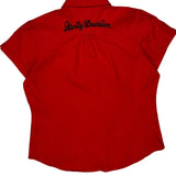 Harley Davidson Short Sleeve Shirt - Large Red Cotton
