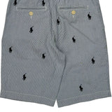 Polo By Ralph Lauren Striped Chino Shorts - Medium White Cotton