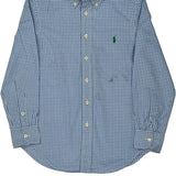 Age 8 Ralph Lauren Checked Shirt - Small Blue Cotton