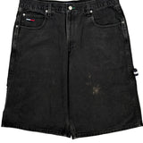 Tommy Jeans Carpenter Shorts - 36W 13L Black Denim