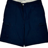 Dickies Cargo Shorts - 38″ Waist Navy Polyester Blend
