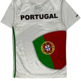 Vintage Portugal Adidas Football Shirt - Small White Polyester