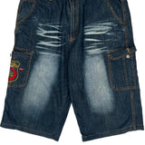 Avon Celli Cargo Shorts - 38″ Waist Acid Wash Denim