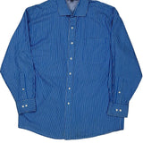 Tommy Hilfiger Striped Shirt - Large Blue Cotton