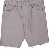 Levis Denim Shorts - 32W 10L Grey Cotton