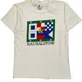 Sausalito Fruit Of The Loom Single Stitch T-Shirt - Medium White Cotton