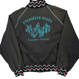 Evergreen Rodeo West Ark Graphic Bomber Jacket - 3XL Black Polyester