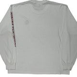 American West Airlines Tee Jays Spellout Long Sleeve T-Shirt - XL White Polyester Blend