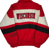 Wisconsin Badgers Locker Line Graphic Windbreaker - Large Black Polyester