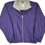 Nike Windbreaker - Large Grey Polyester