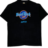 Maui Hard Rock Cafe Single Stitch T-Shirt - XL Black Cotton