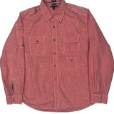 Tommy Hilfiger Shirt - Large Red Cotton
