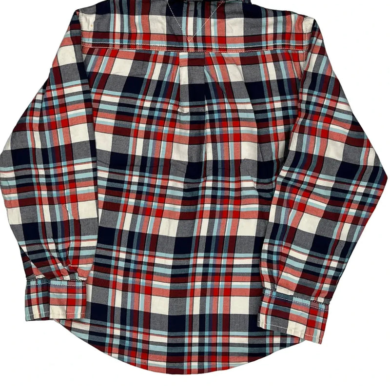 Age 6-7 Tommy Hilfiger Checked Flannel Shirt - Small Multicoloured Cotton
