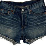 Levis Denim Shorts - 29W UK 8 Dark Wash Denim